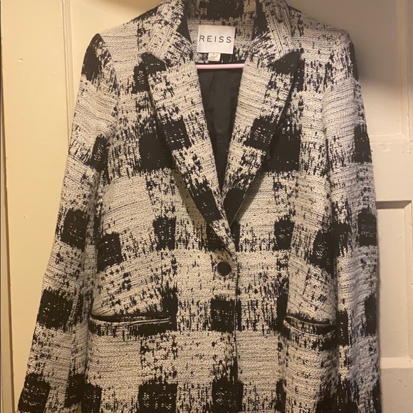 REISS Soul Check Straight Cut Coat - Picture 3 of 9